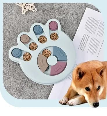 Wholesale Luxury Toys Pet Puzzle Toy Paw Shape Travel Dog Bowl