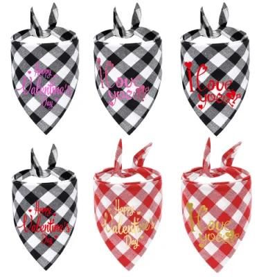 High Quality Pet Bandana Valentine&prime;s Day Dog Bandana Wholesale