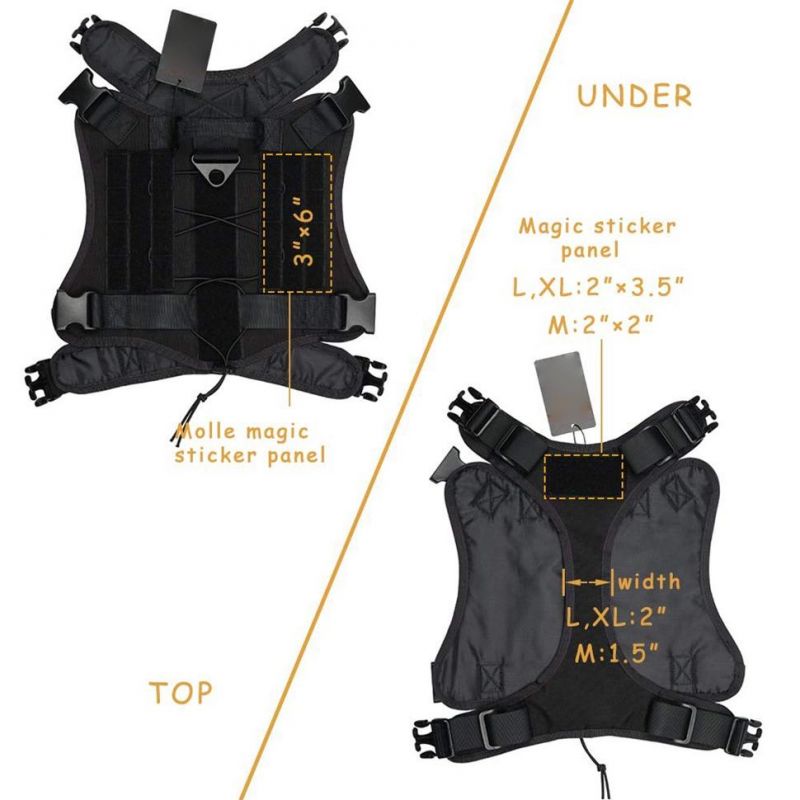 Tactical Dog Harness Military Dog Harness Working Dog Vest Molle Adjustable Training Vest