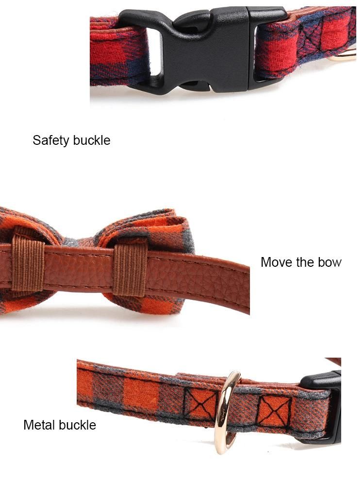 New Halloween Cute Fabric, Quick Release Buckle Light Weigh Bow Pet Collar//