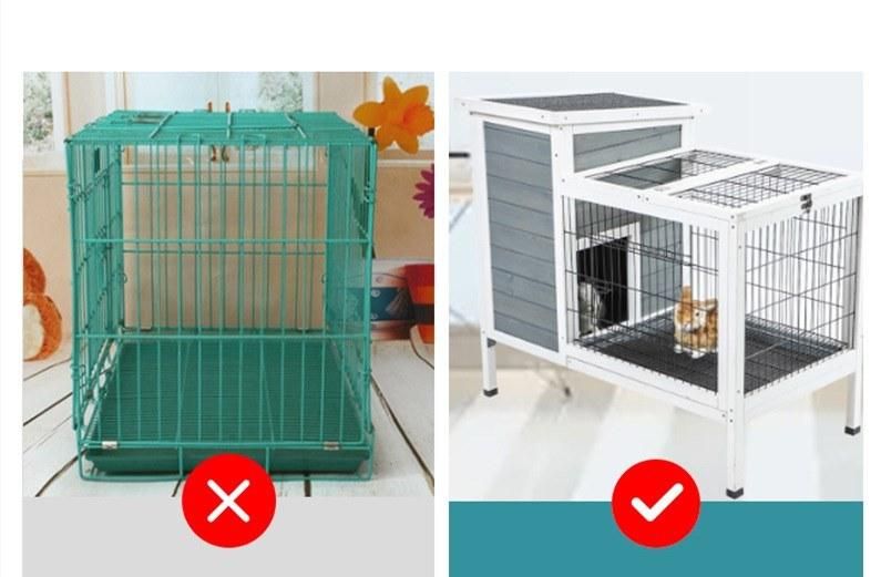 off-The-Ground Modern Rabbit Cage Dog Breeding House Simple Solid Wood Small and Medium-Sized