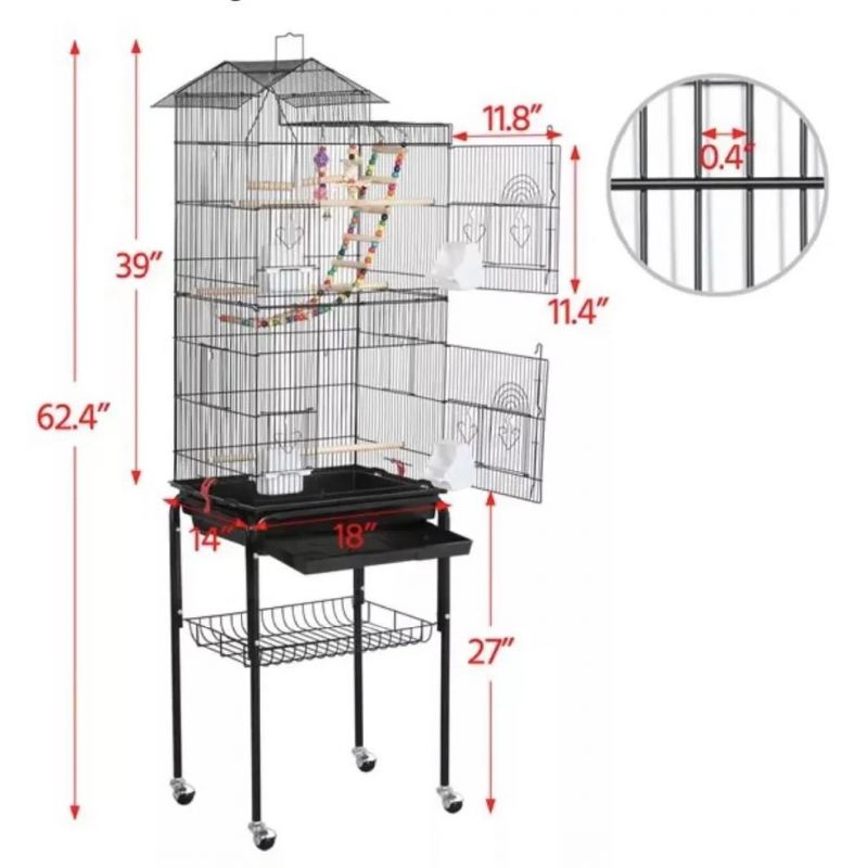 in Stock Factory Directly Sale Stand Perched Bird Breeding Cages