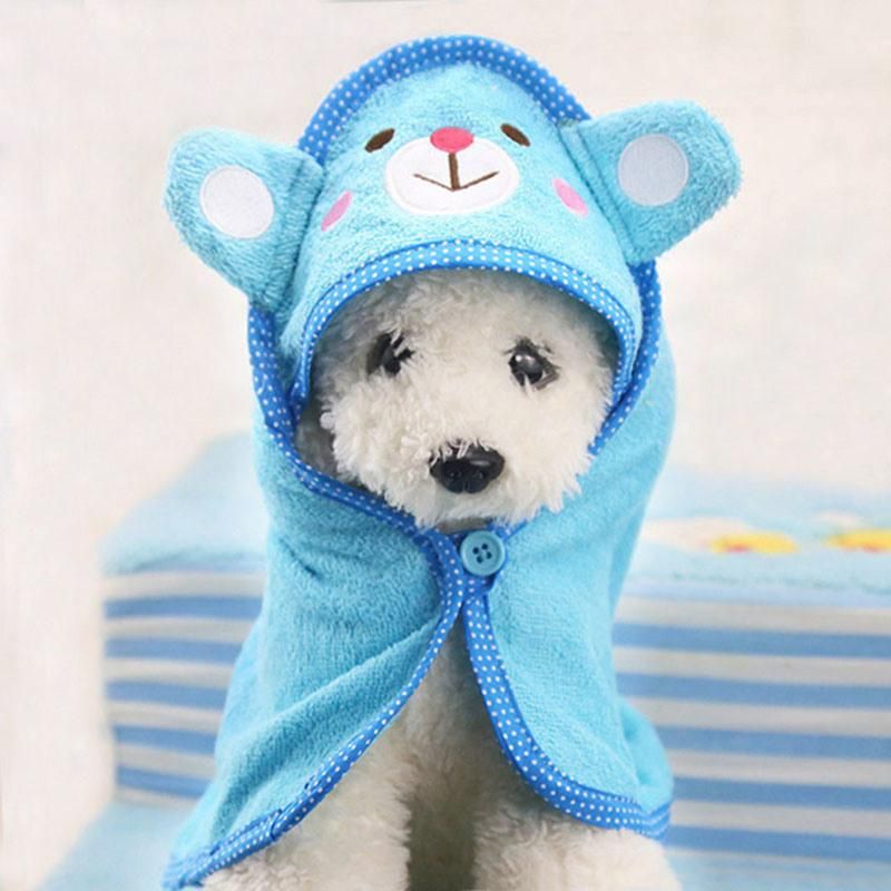 Cute Pet Dog Absorbent Bathrobes Pet Bath Towel Pet Accessories