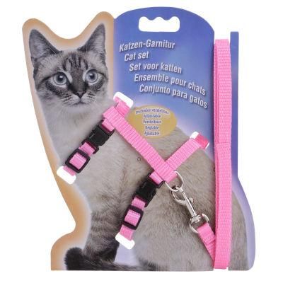 Kitty Harness Leash Adjustable Nylon Strap Cat Collar with Leash