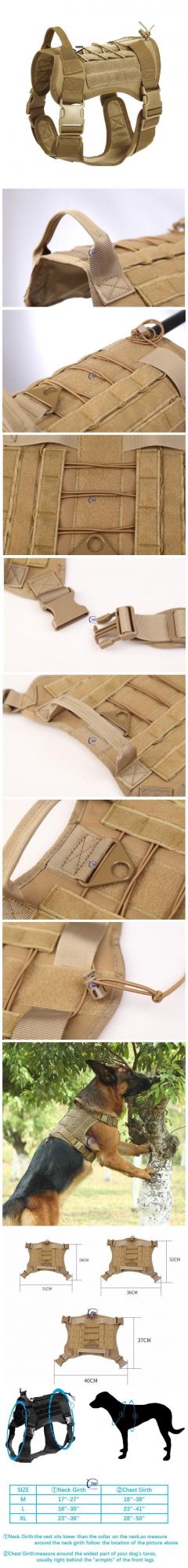 Tactical Dog Harness Vest Large Adjustable Working Training Pet Vest