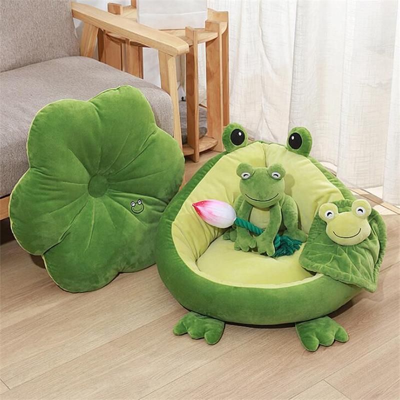 Pet Lotus Leaf Mat Frog Nest Cat Dog Nest for Autumn Winter