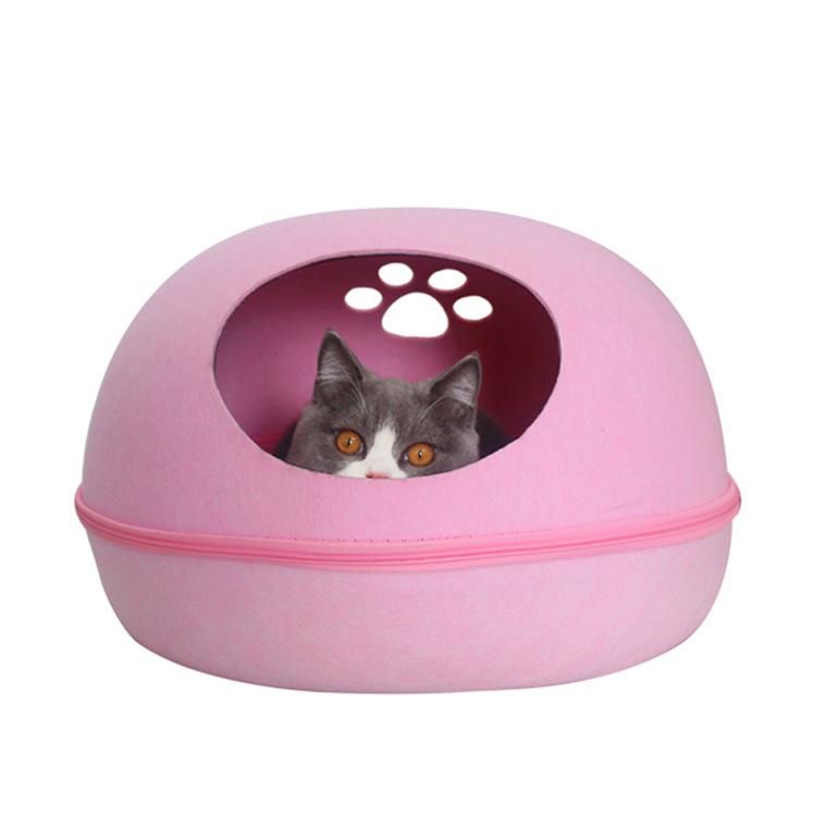 Pet Cave Nest Foldable Soft Winter Leopard Dog Bed