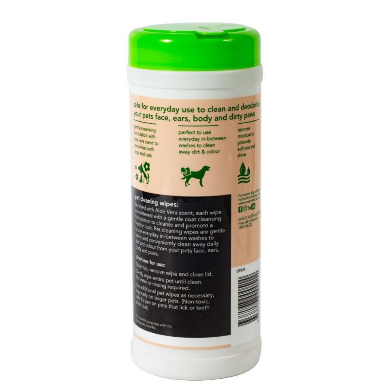 Antibacterial Dog Cat Paw Ear Body Clean Grooming Wet Wipe for Pet