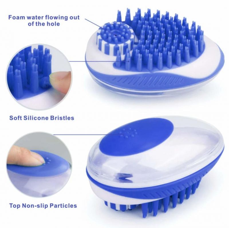 Pet Bath Comb Dog Bath Brush Shampoo Soothing Massage Comb Haired