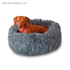 Wholesale Round Dog Bed Removable New Dog Calming Pet Bed and Cat Bed House Luxury
