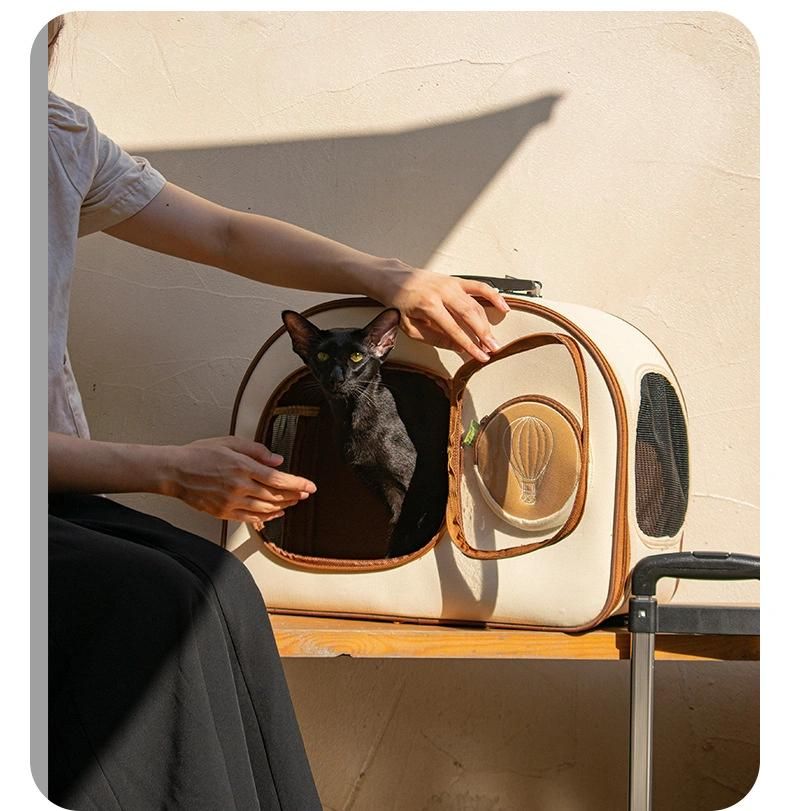 Hot Sale Pet Bag Cat out Bag Large Capacity Trolley Cat Bag Portable Double Shoulder Pet Backpack