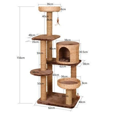 High Quality Cat Tower with Cat Litter Cat Jumping Platform