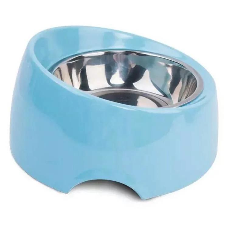 Melamine Beveled Mouth Stainless Steel Basin Custom Dog Bowl