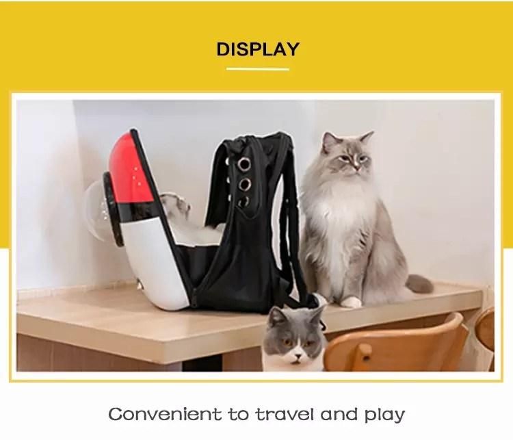 Portable Customized Plastic Travel Breathable Carrier Accessories Supply Backpack Pet Products