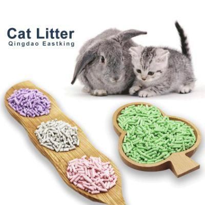 Wholesale Natural Striped Shape Premium Clumping Flushable Tofu Cat Litter