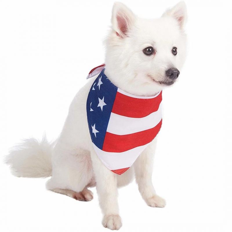 Pet Dog Bandana Scarf Pack Triangle Bibs Reversible Plaid Printing