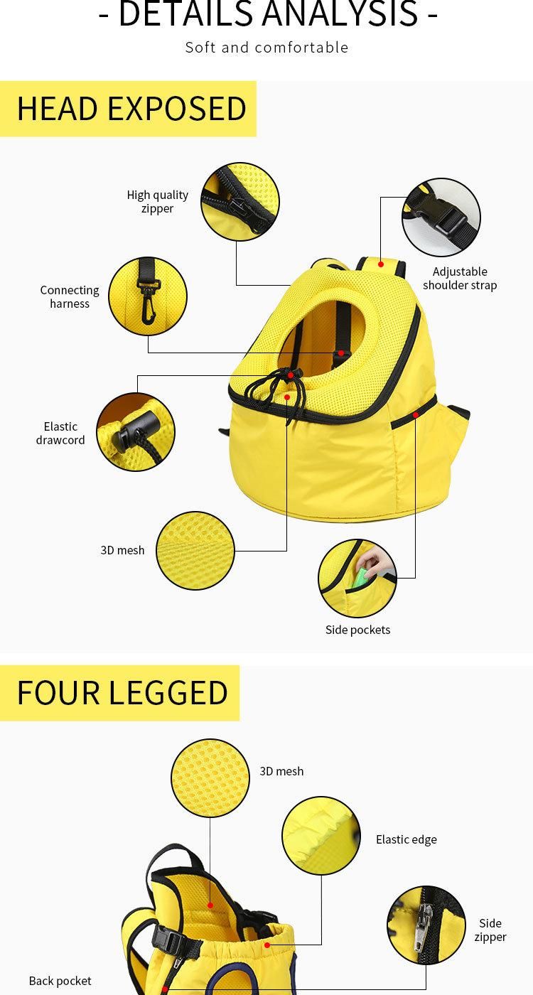 Quality Ventilation Mesh Neoprene Customized Logo Bag Pet Carrier Backpack