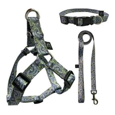 2021 Factory OEM Customized Custom Logo Print Pattern Adjustable Pet Dog Harnesses Leash Set