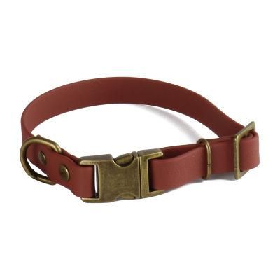 Pet Products Supply Dog Collars Trending Amazon New Custom Metal Buckle PVC Coated Webbing Dog Collar Leash Set