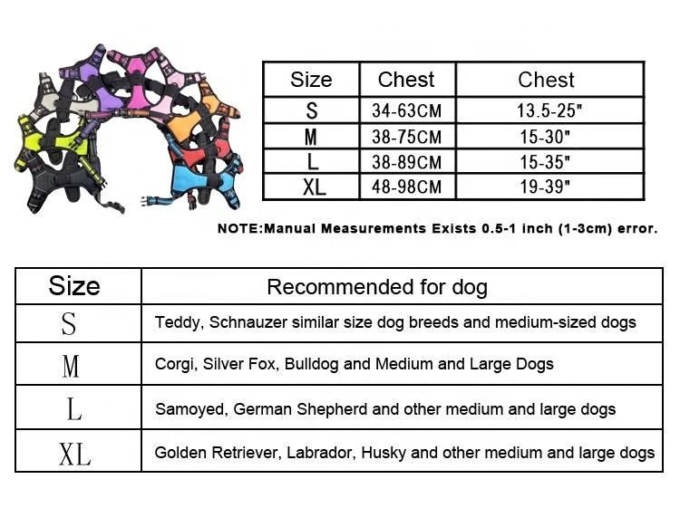 Luxury 3m Reflective Pet Vest Soft Mesh Padding No Pull Front Range Dog Harness with Handle