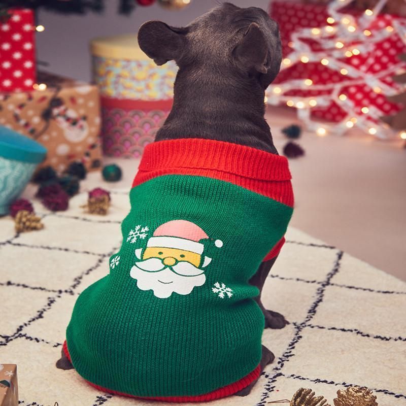 Christmas Holiday Sweater Knitted Acrylic Dog Accessories Apparel Pet Clothes