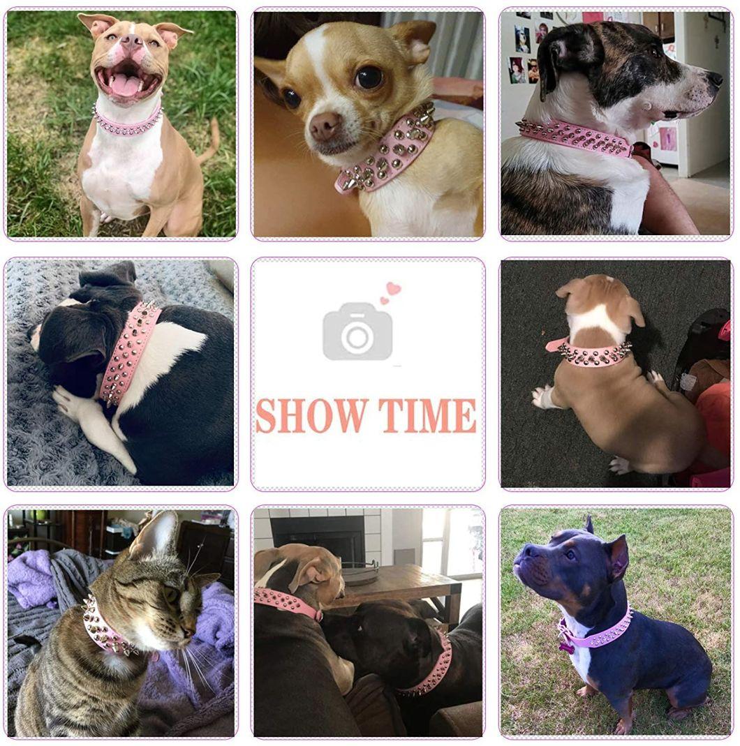 Adjustable Studded Dog Collar Anti-Bite Pet Collar