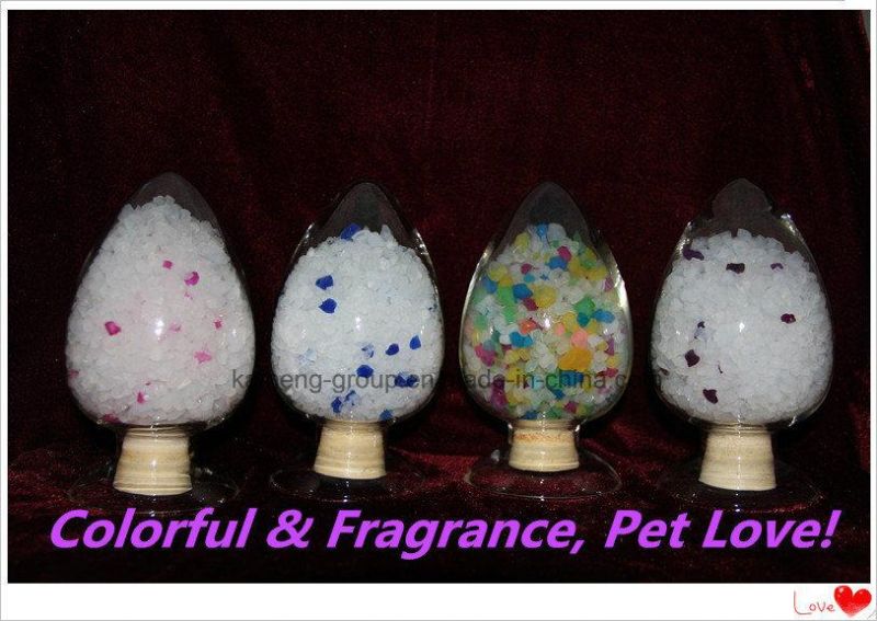 Crystal Silica Gel Cat Litter/ Pet′s Litter / Dust Free Cat Litter with Colorful & Fragrance Cat Litter