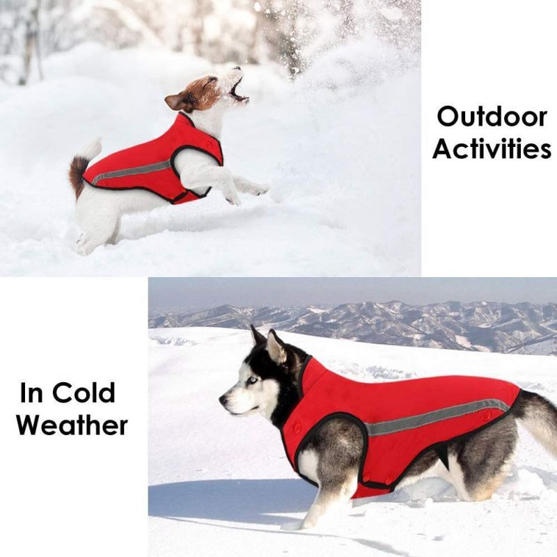 Winter Dog Coat Waterproof Windproof Warm Adjustable Pet Jacket