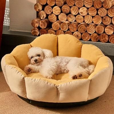 Pet Cat Sofa Bed Cushion Soft Flower Sleeping Mat Cozy Nest Basket Tray Comfortable Lounger Puppy Cats Kittens Deep Closed Cave