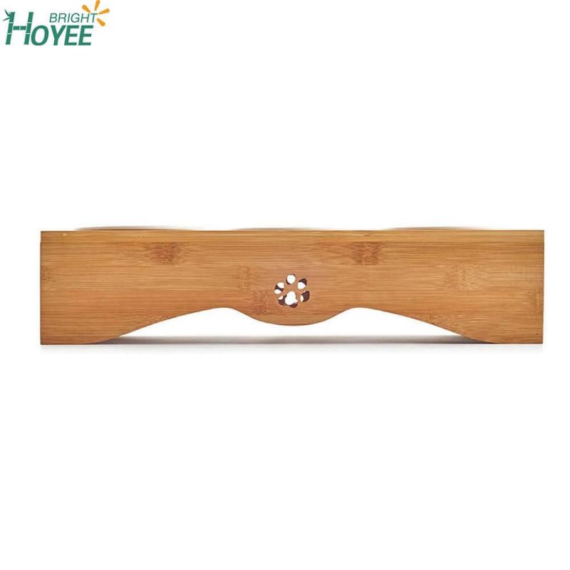 Bamboo Stand Pet Bowls Raised Cat Bowls