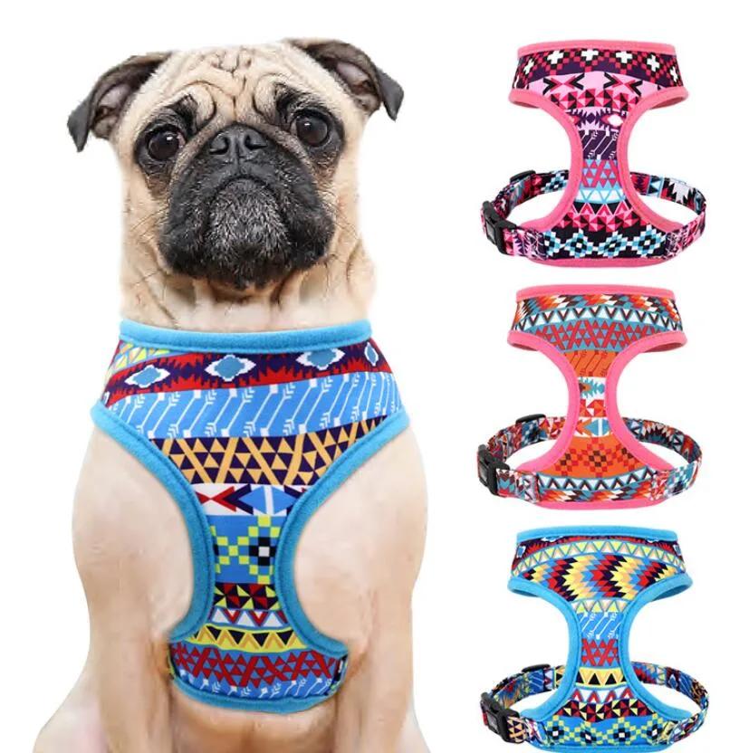 Custom Print Sublimation Dog Harness with Leash and Collar