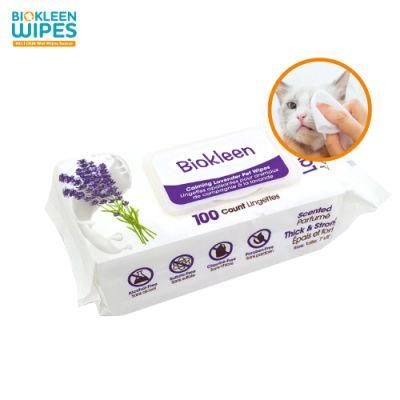 Biokleen Multipurpose Super Soft Spunlace Non-Woven Material Paw Cleaning Pet Grooming Wet Wipes and Dog Ear Wipes