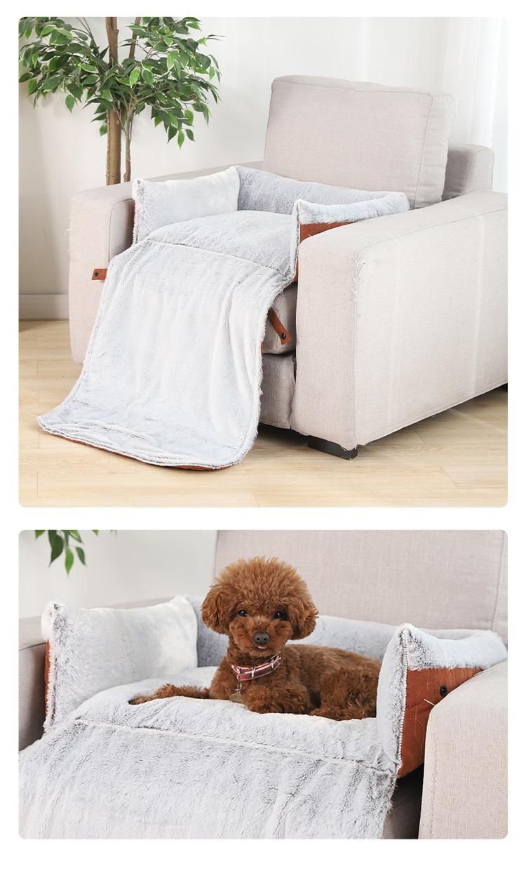 2 in 1 Eco-Life Quilting Pet Bed Multiple Uses Dog Bed for Sofa