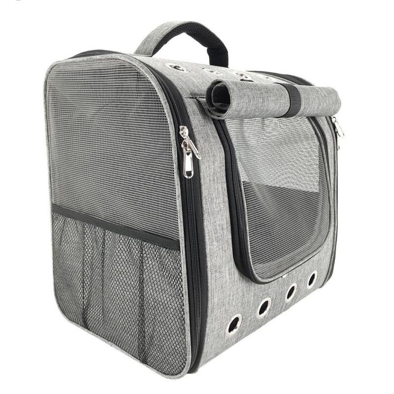 OEM Design Pet Carrier Big Space Pet Backpack Cation Polyester Material Pet Product Dog Cat Backpack