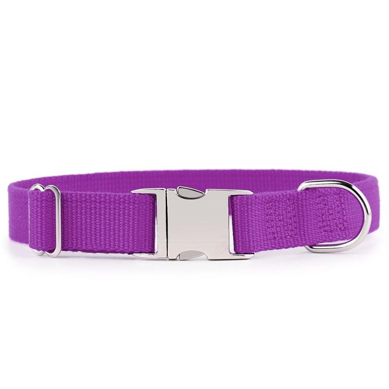Anti Rust Zinc Alloy Metal Buckle Organic Bamboo Pet Dog Collar