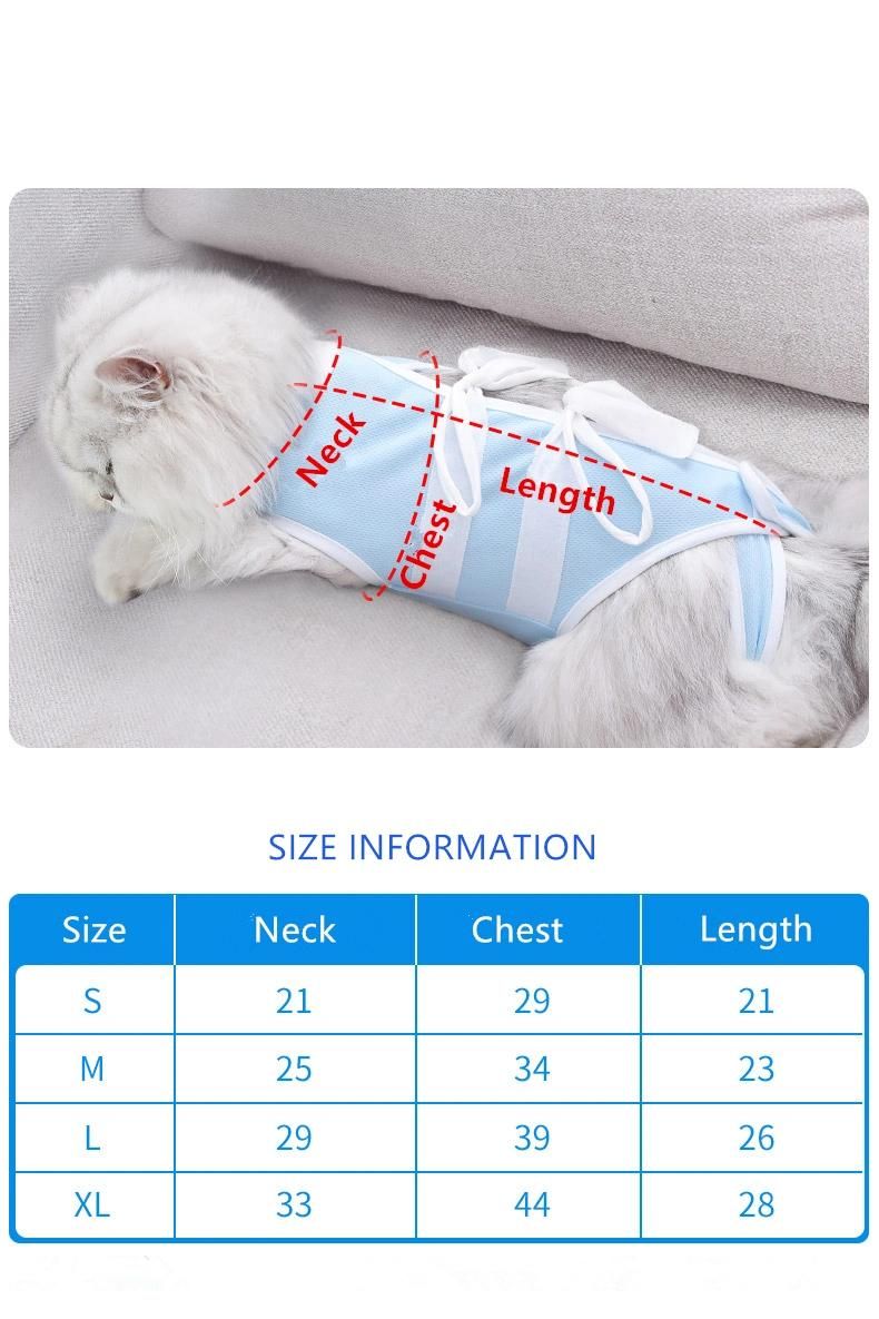 Recovery Suit for Cats After Surgery Cat′ S Postoperative Clothing Postoperative Vest Puppy Medical Post Surgical Clothes Cat Recovery Suit