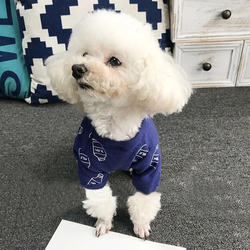 Spring Summer Three-Dimensional Printing Cat Clothes Cotton Pet Clothes Teddy French Bulldog Clothes
