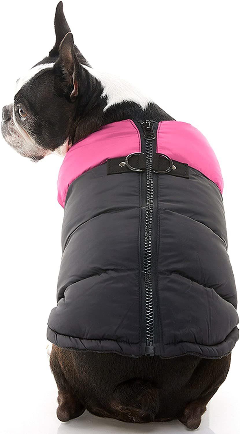 Zip up Dog Jacket Coat with D Ring Leash