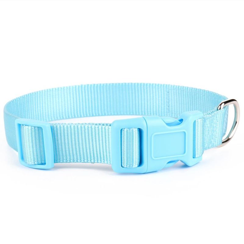 Adjustable Blank Plain Nylon Pet Dog Collars
