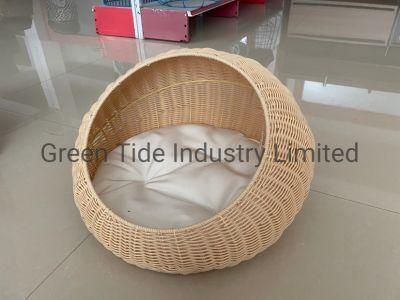 Rattan Furniture Pet House Animal Dog Bed with Cushion