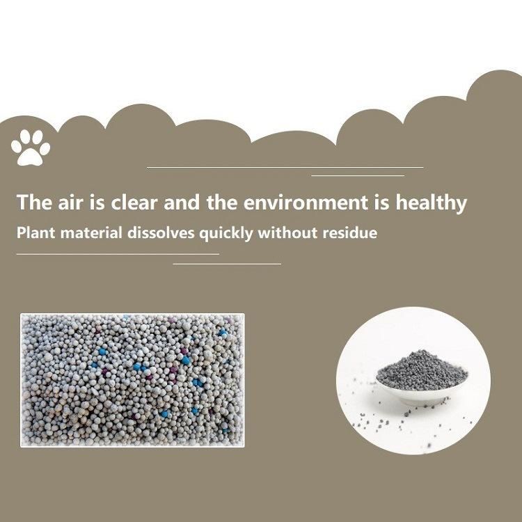 Pet Tofu Cat Litter Soluble in Water Quickly Absorb Water Custom Flavor Flushable Bentonite Tofu Cat Litter