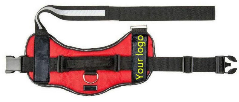 Dog Vest Harness with Removable Patches and Reflective Trim