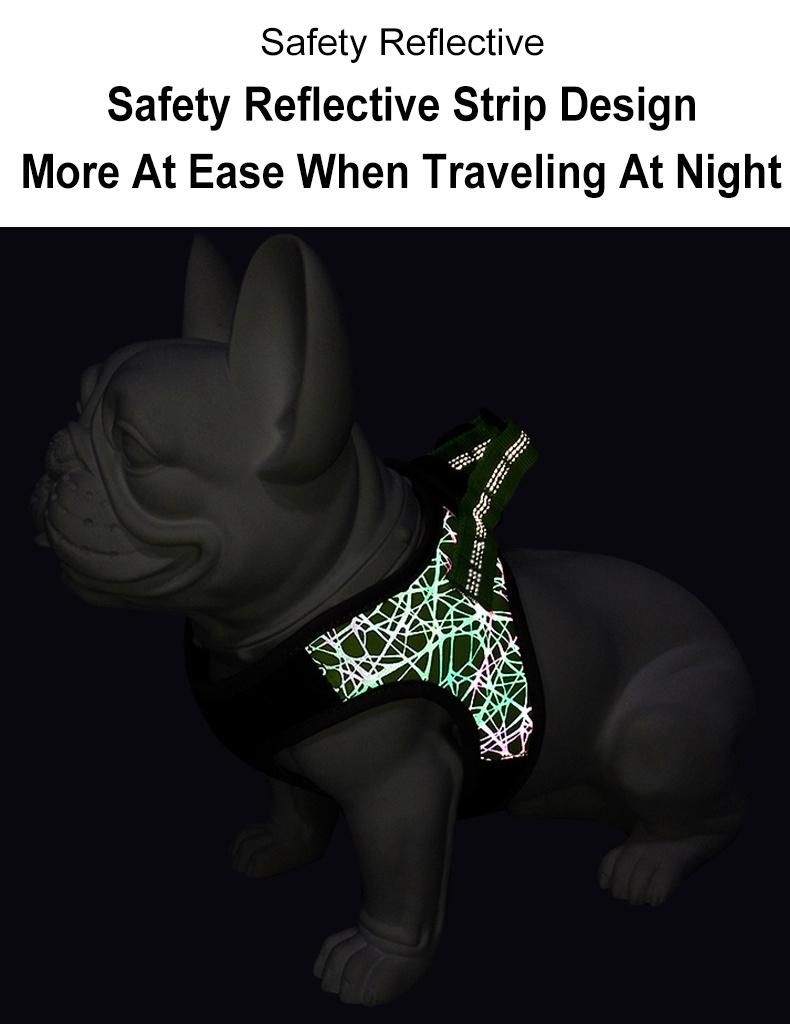 High Quality Wholesale Custom Color S-XL Quick Release Buckle Nylon Dog Harness//