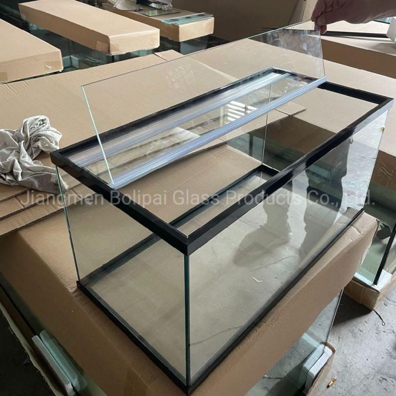 Custom Ultra Clear Glass Fish Tank with Fold Glass Lids