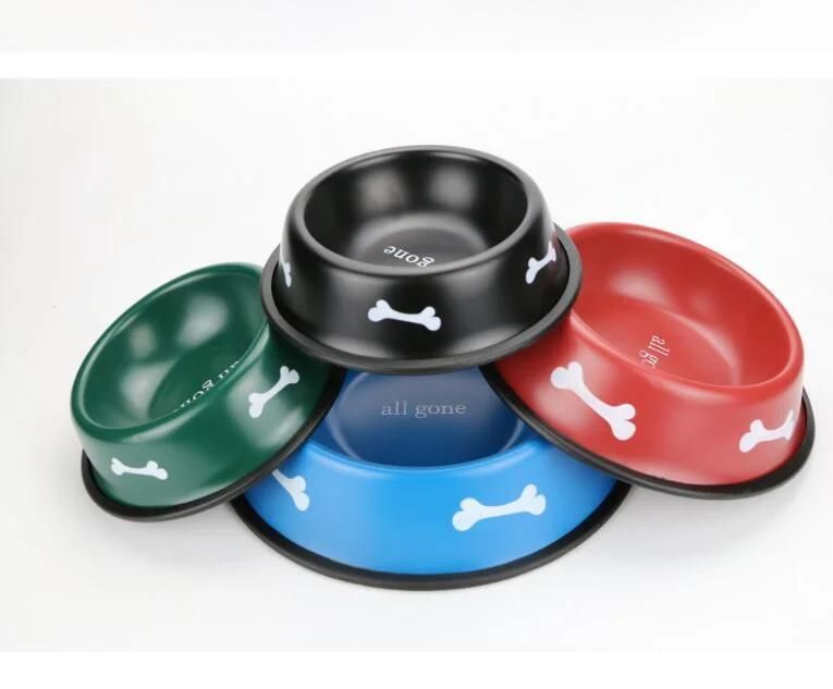 Pet Product Supply Customized Colour Coated Metal Iron Pet Feeder Dog Bowl