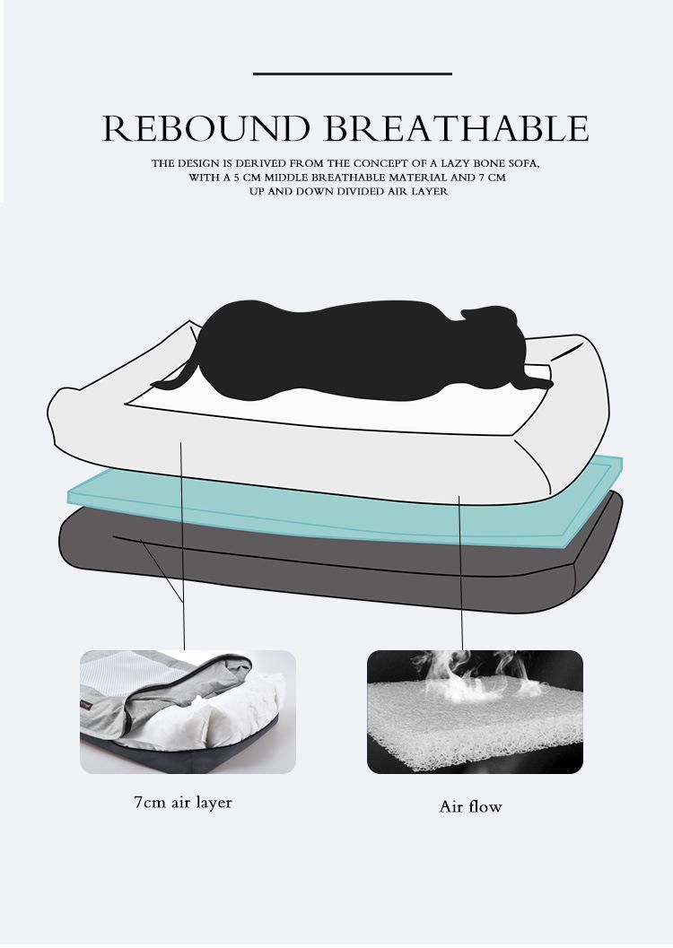 Oxford Fabric Air Flow Breathable Mesh Cooling Cushion Dog Bed