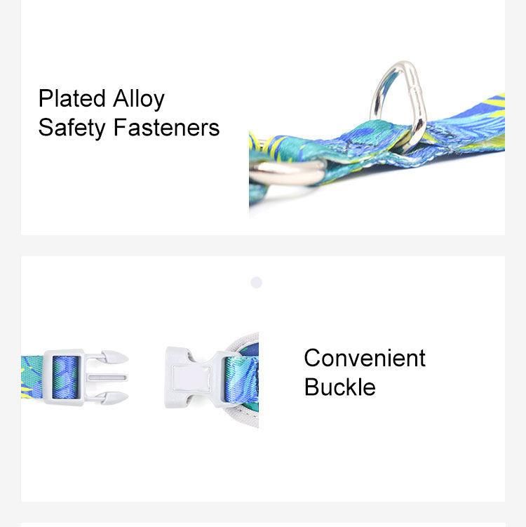 2022 Bright Printed Fabric Chest Padded Dog Harness