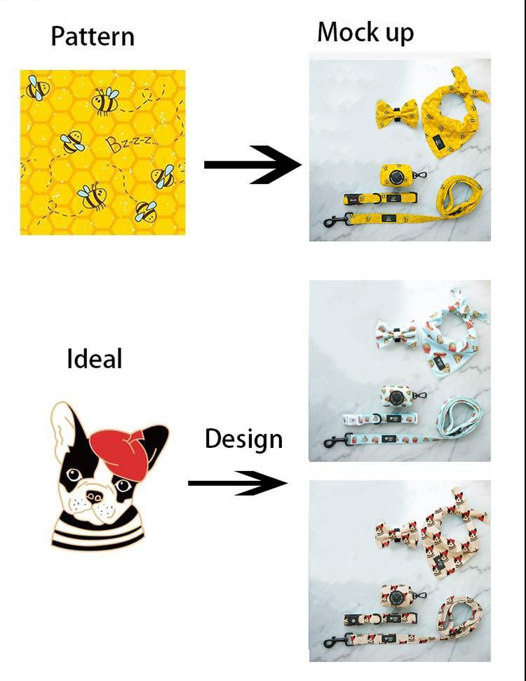 High Quality Pet Supplies Custom Print Dog Harness Belt and Leash Set Dog Accessories Breathable /Epidemic Price
