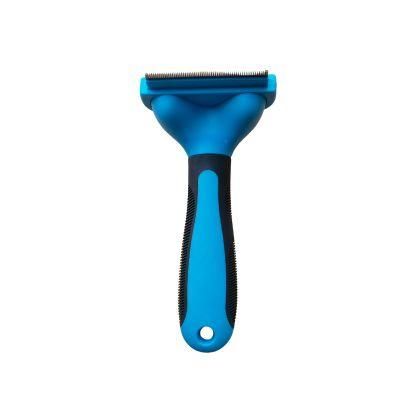 Pet Grooming Products Hair Comb Brush Rake Grooming Self Cleaning Slicker Open Knot Shaving Pet Detangling Comb Grooming Tool Blue-S