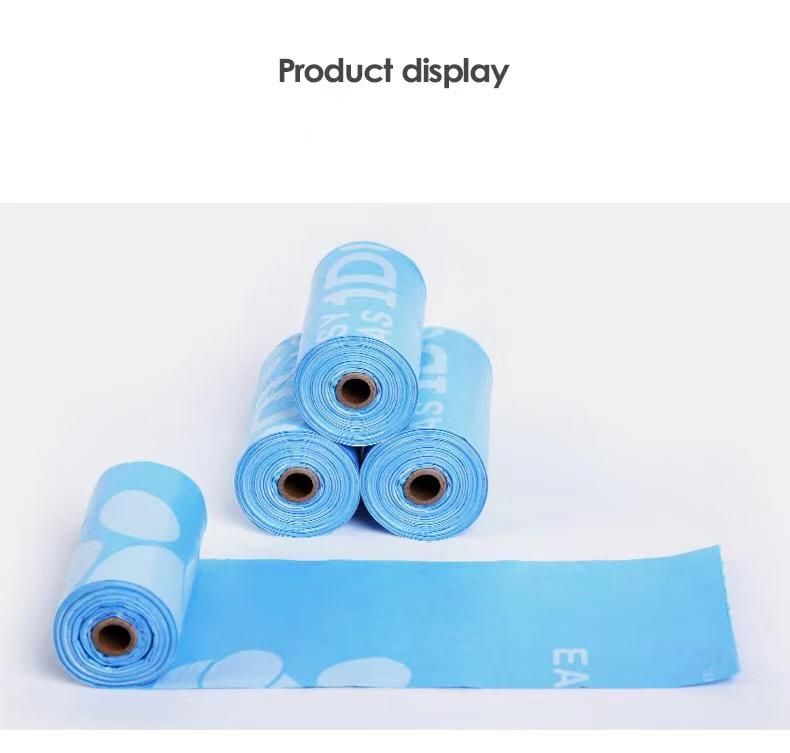 Dog Poop Bag Dispenser Pet Garbage Biodegradable Bag Garbage Dispenser PE 15 Macrons Customized Unscented and Scented 10PCS a Roll Waste Bags